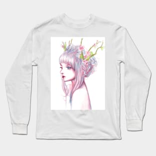 Cherry Blossom Princess Long Sleeve T-Shirt